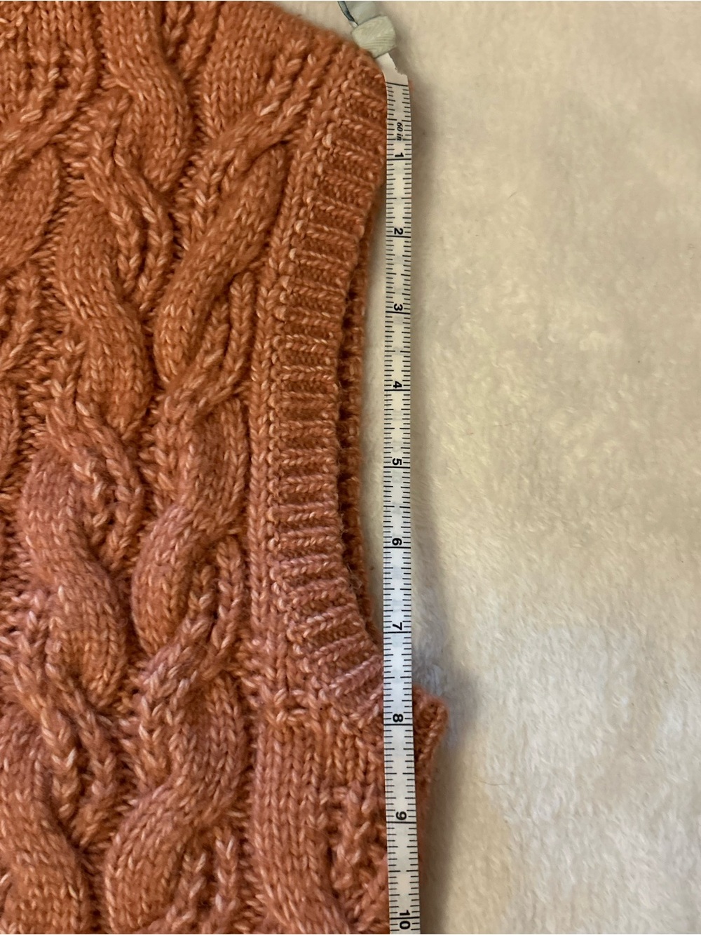 Sincerely Jules Cable Knit Sweater Vest Pink Blush Sleeveless Size Small - Picture 6 of 9